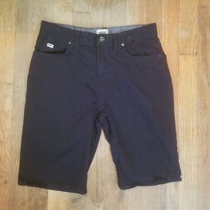 Youth Vans Off The Wall Chino Shorts Sz 28" Black Unisex Skateboarding